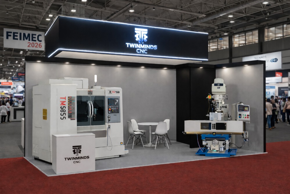 TWINMINDS CNC irá apresentar TM855 e máquinas-ferramenta principais na FEIMEC 2026, exposição de São TWINMINDS CNC irá apresentar TM855 e máquinas-ferramenta principais na FEIMEC 2026, exposição de São